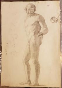 Desenho da era neoclássica retratando figura masculina